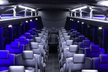 Orange Charter Bus Interior